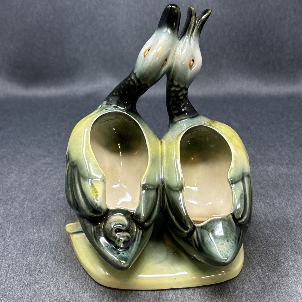 Vintage Hull Pottery Double Duck Planter Mid Century Ceramic Planter Decor READ